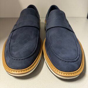 Ecco Men's St.1 Hybrid Blue Suede Penny Loafer Size 12-12.5